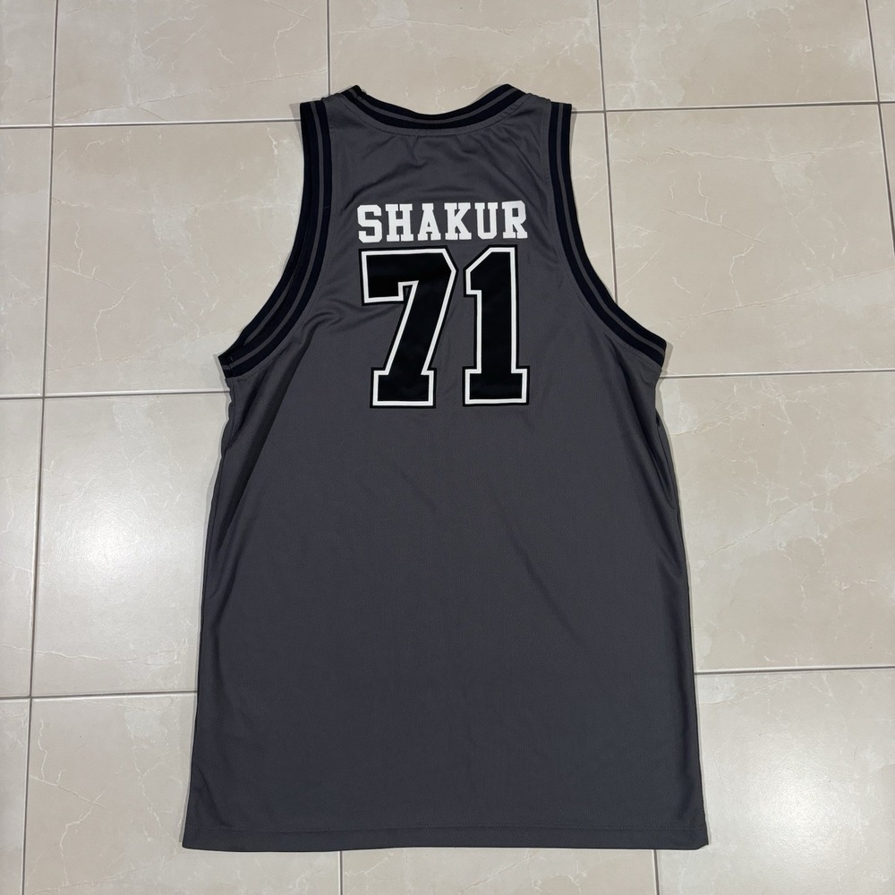 Vintage Tupac Rap Tee Basketball Jersey 2pac Men's Small Gray 90s NYC